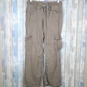 GUESS Linen Cargo Pants